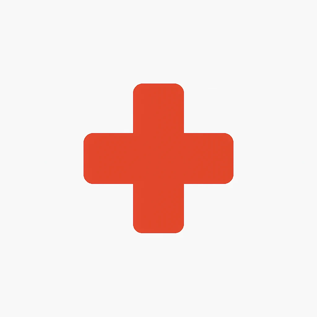 red cross symbol, flat icon style emoji