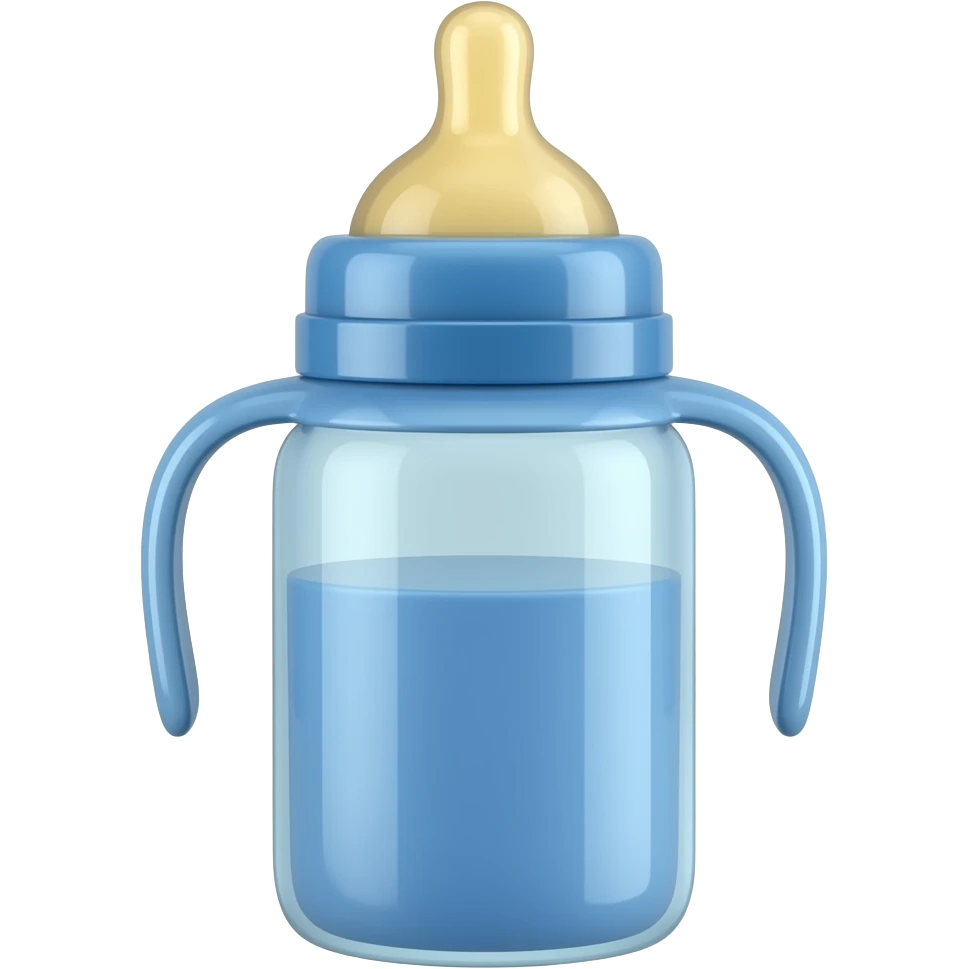 blue baby milk bottle emoji
