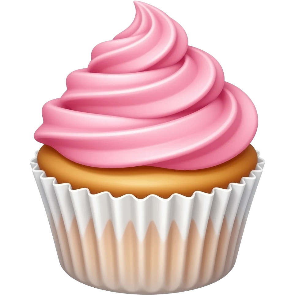 Cupcake with pink icing emoji