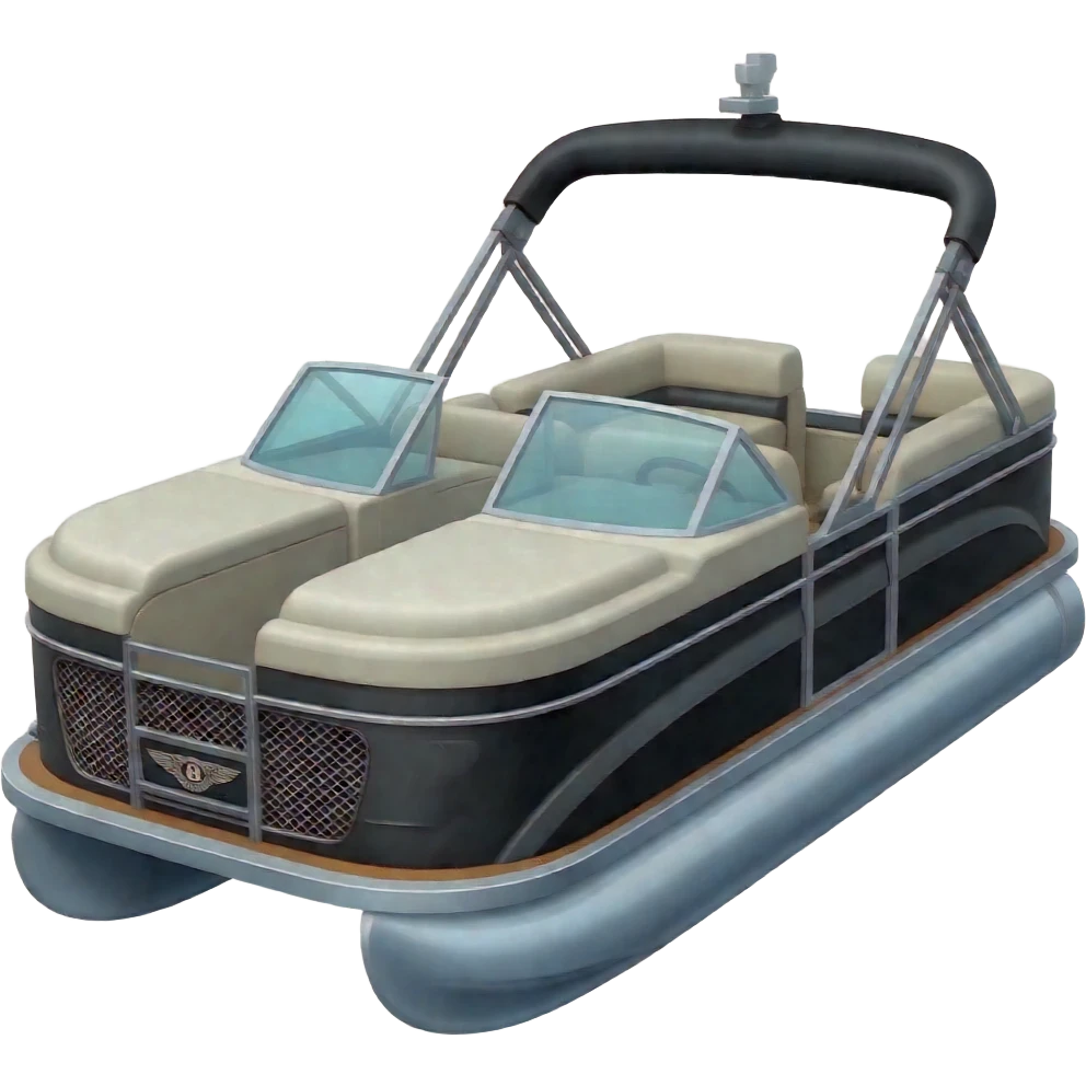 Black Bentley Pontoon boat emoji