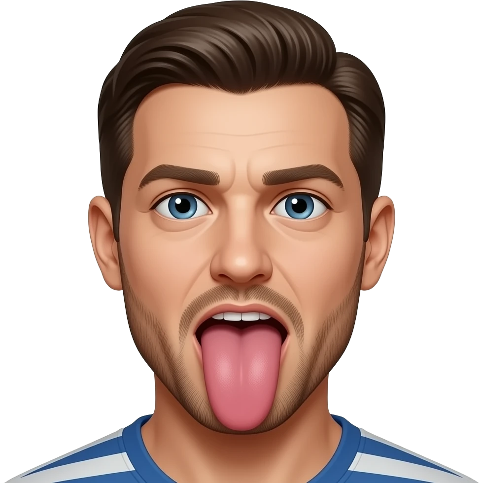 freaky tounge drooling realistic emoji