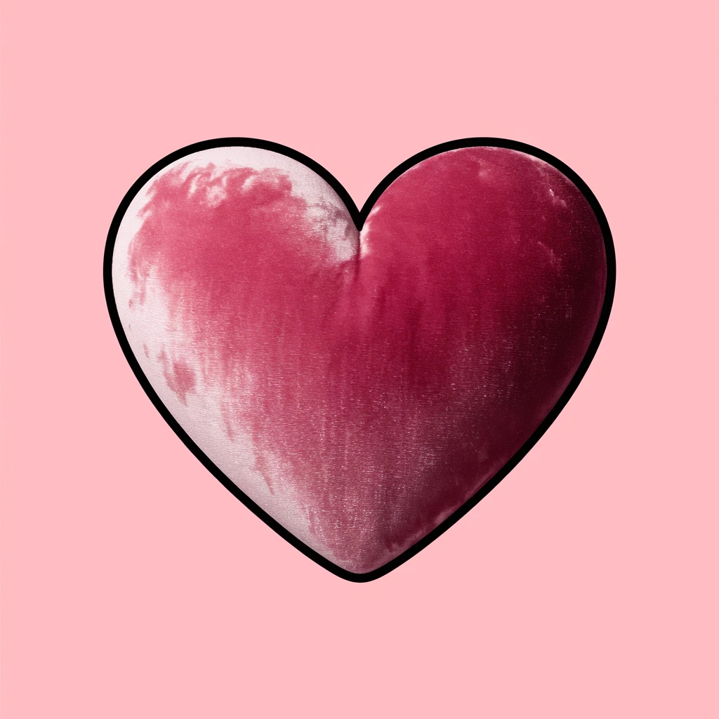 heart with a velvet texture emoji