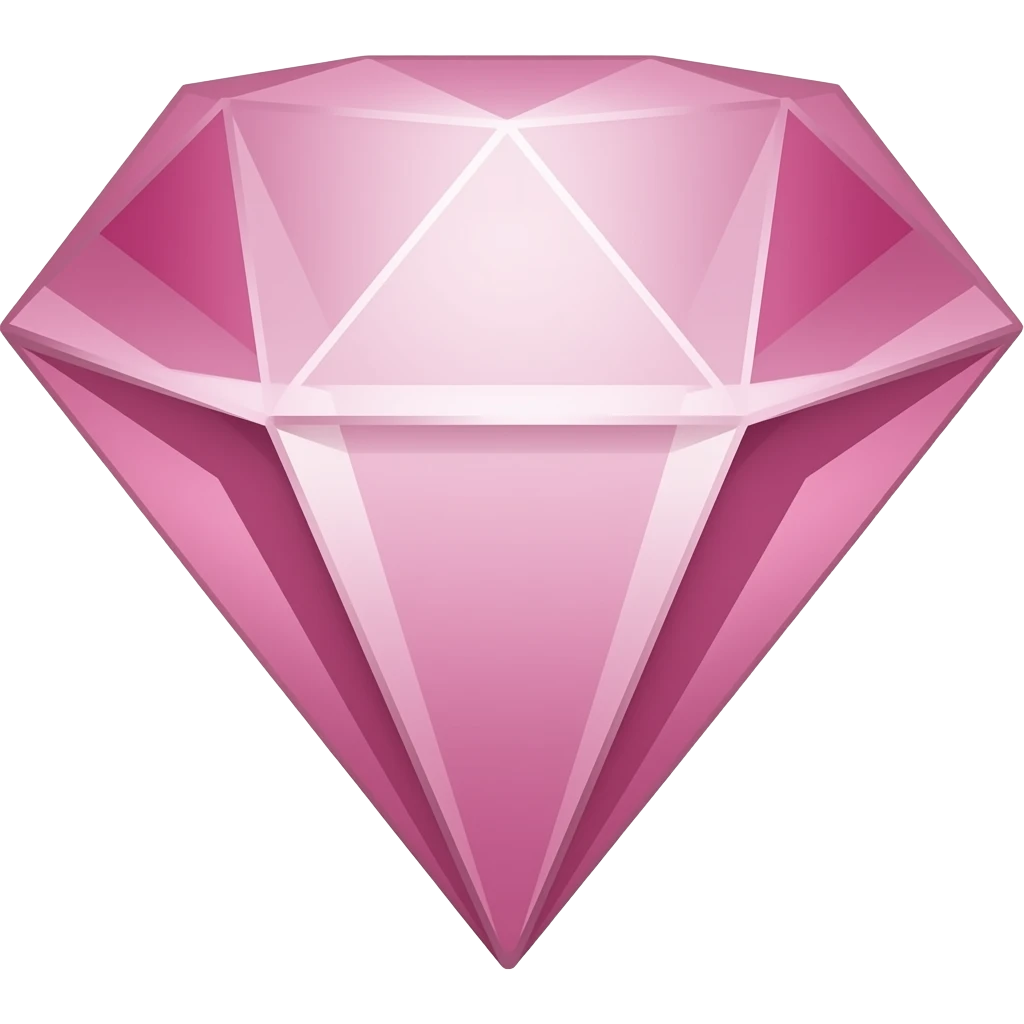 Pink diamond emoji