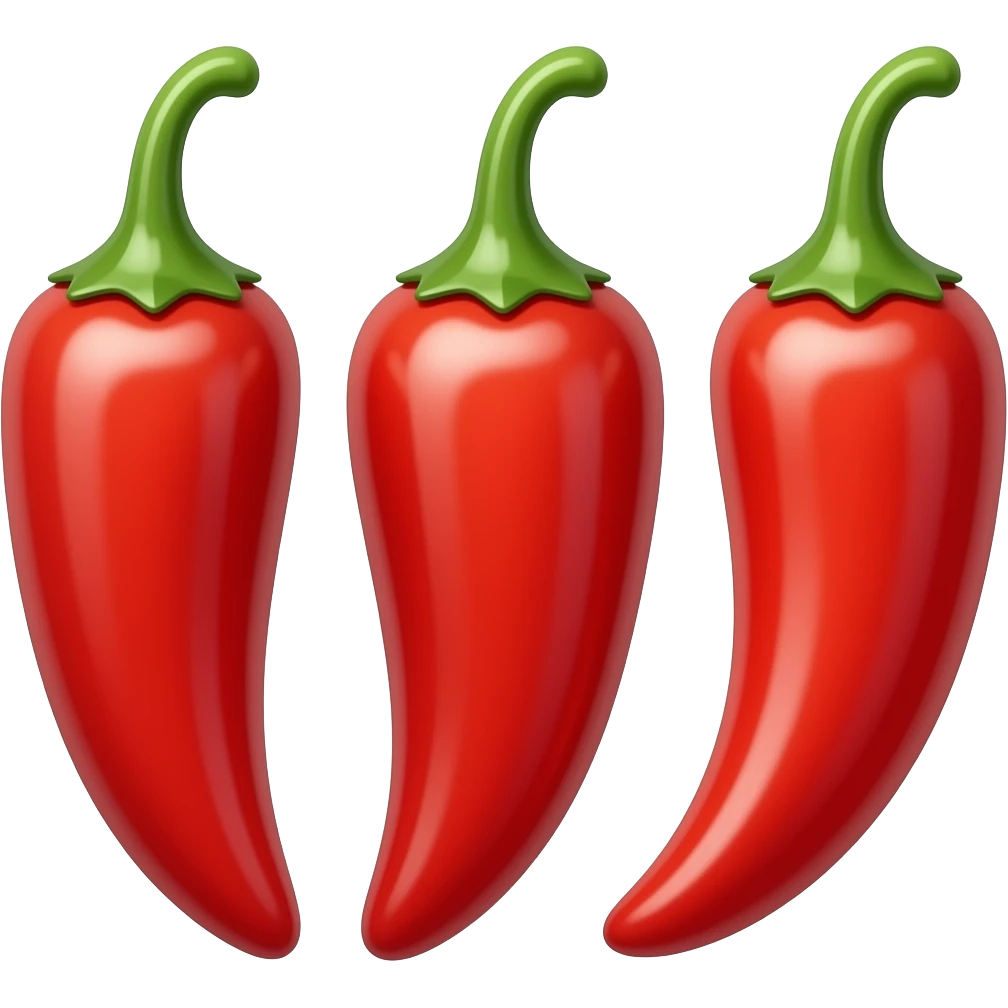 3 spicy peppers grouped emoji
