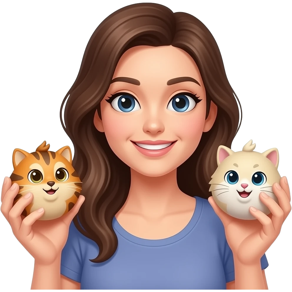 An women is making live about taba squishys emoji