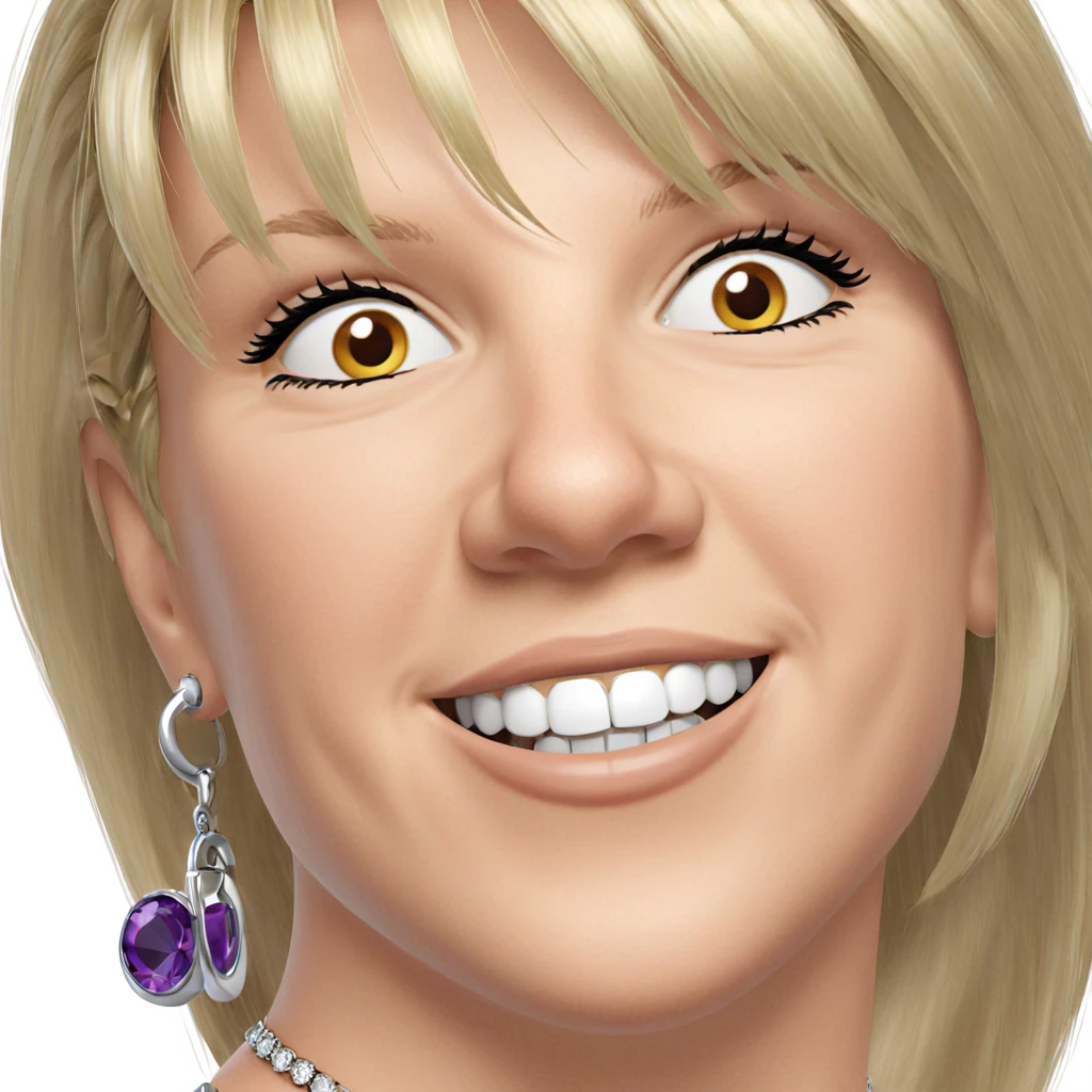 smiling girl with jewelry emoji