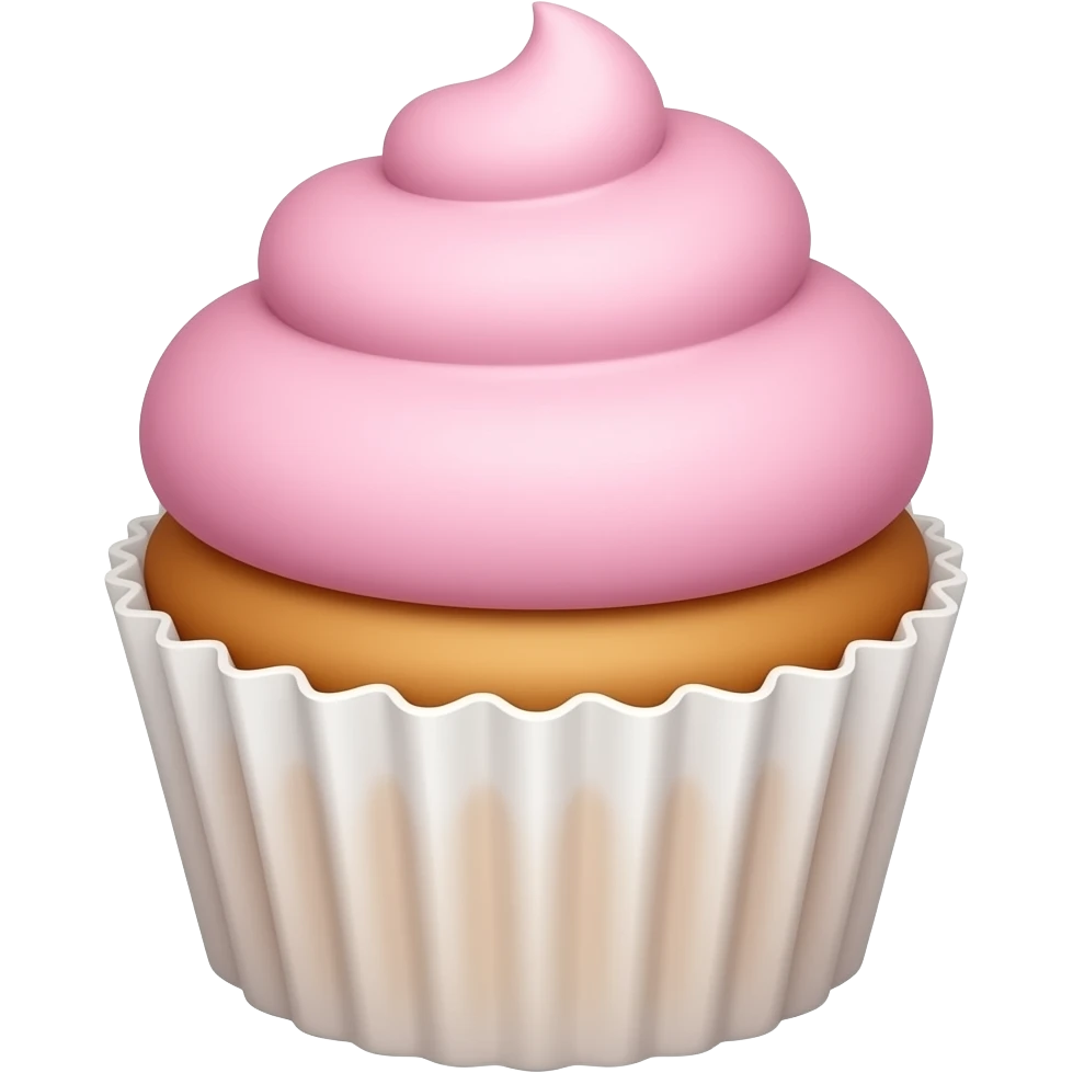 Cupcake with pink icing emoji