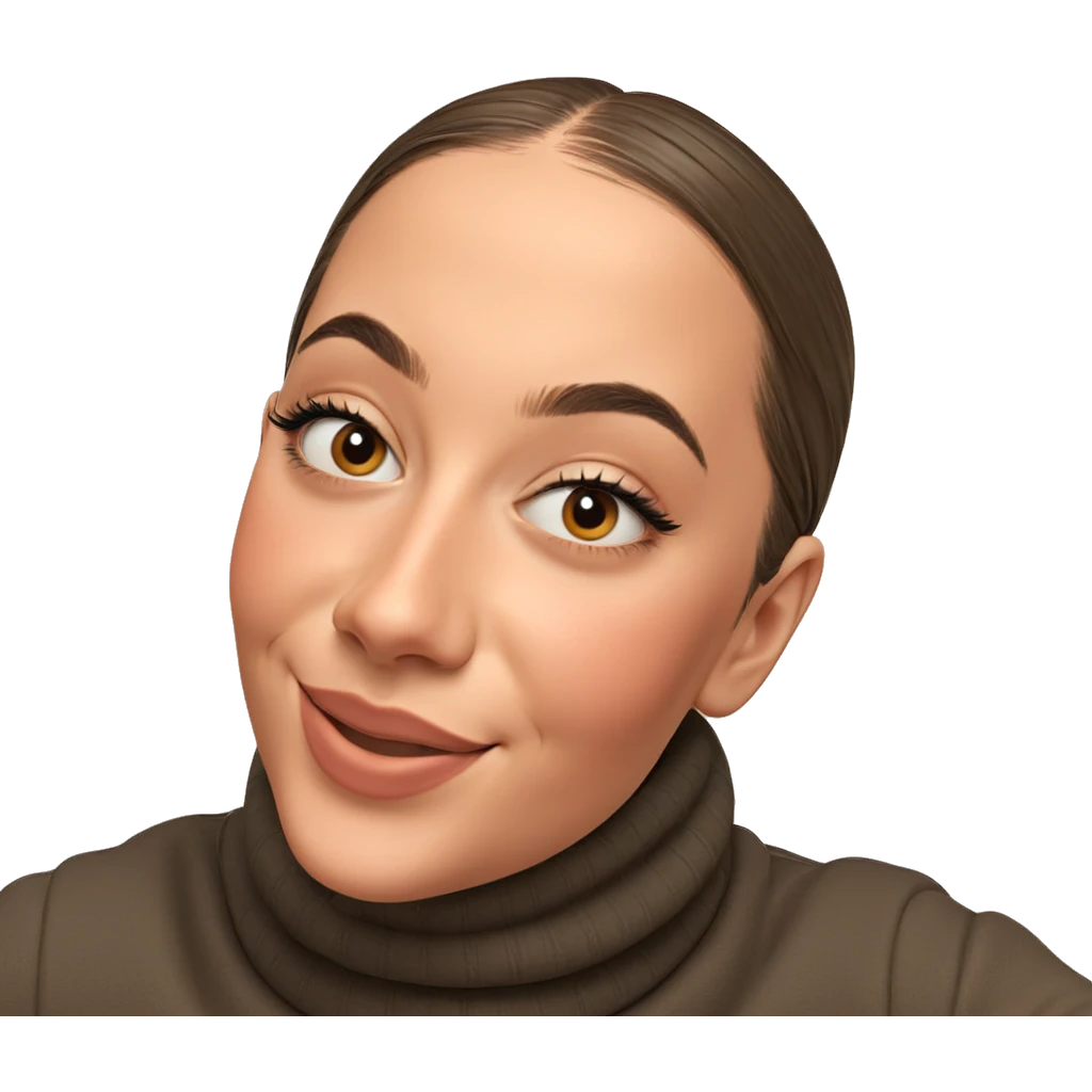 smiling boy in turtleneck sweater emoji