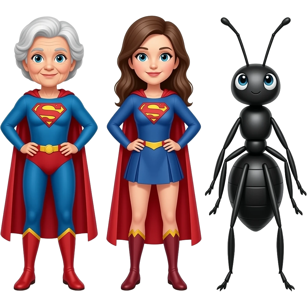 superwomen old women ant lady emoji