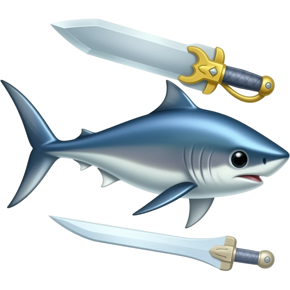 swordfish with a long sword emoji