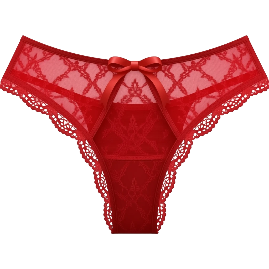 Red lace women’s panties or thong emoji