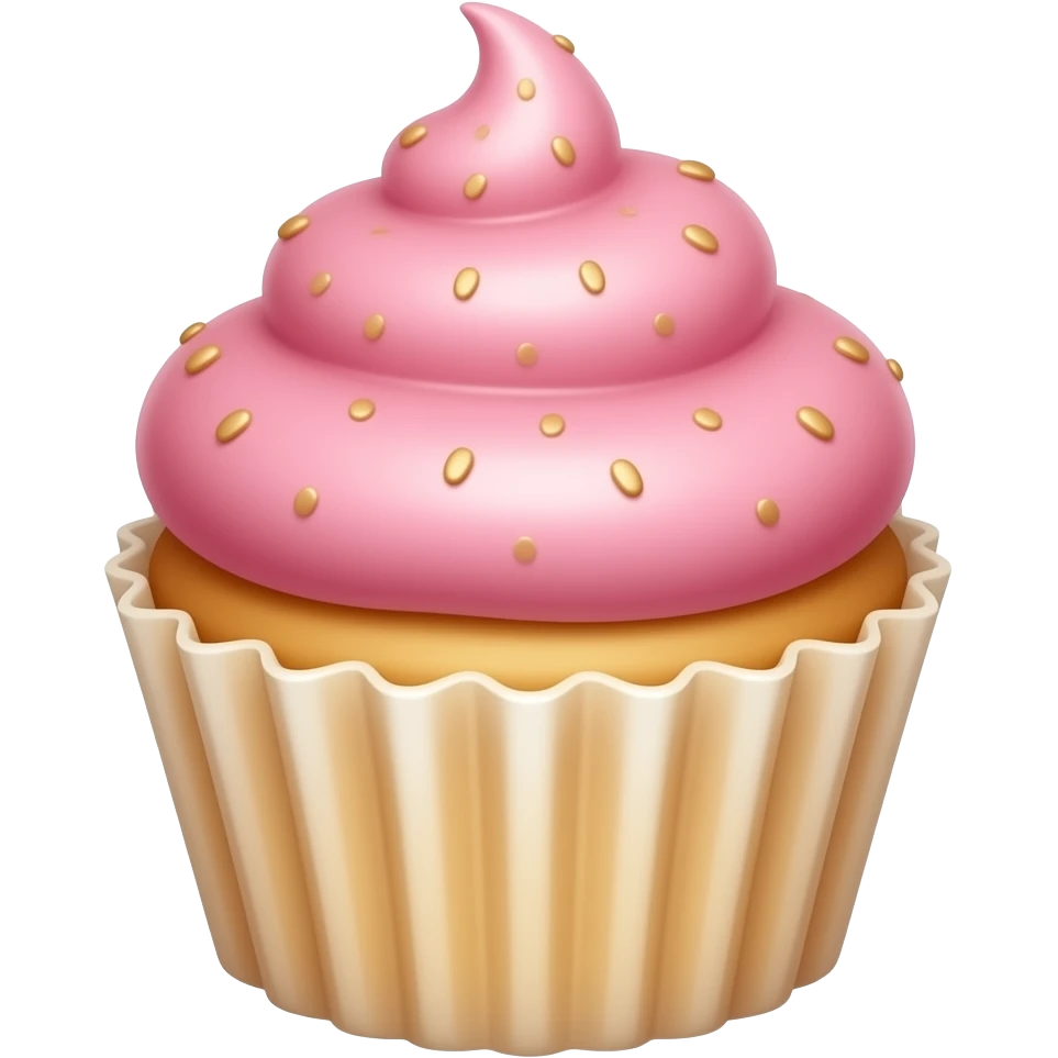Cupcake with pink icing emoji