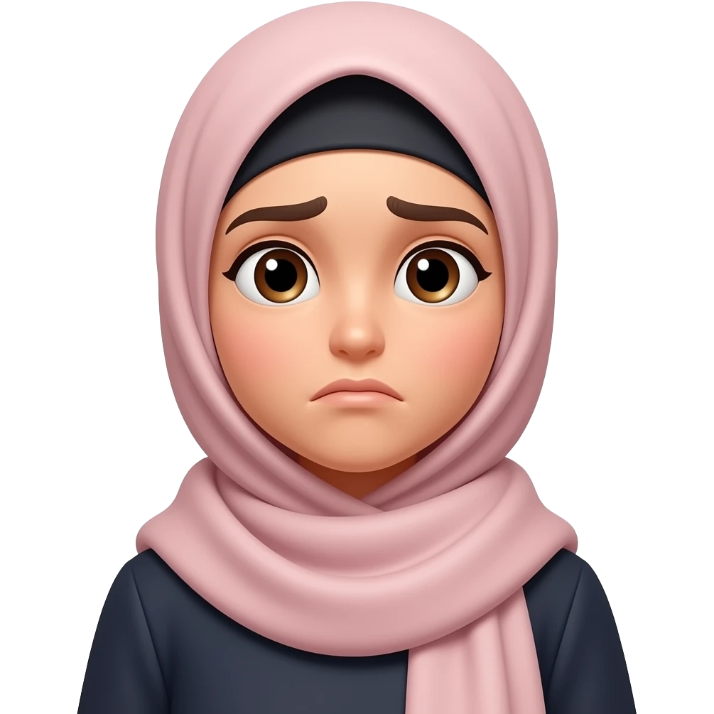 Hijabi woman confused emoji