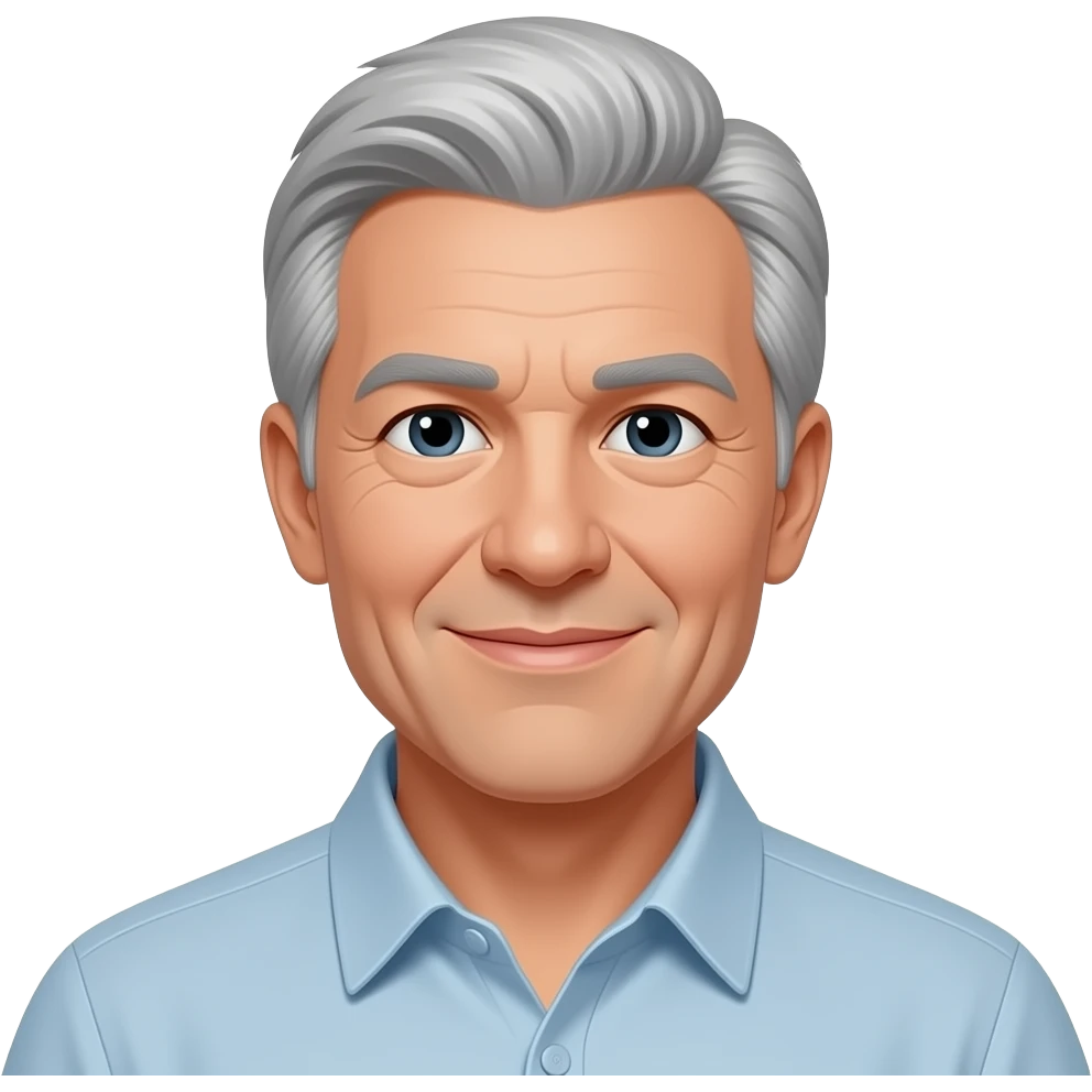 Very kind and loving with grey hair emoji