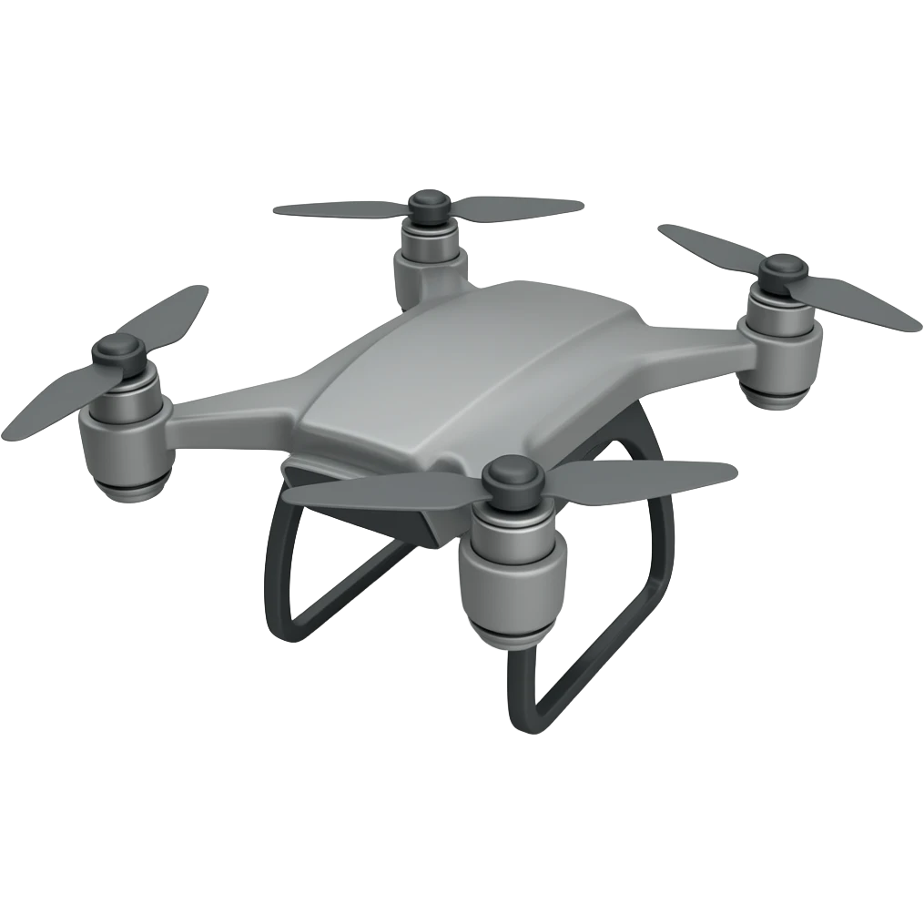 A drone as seen from a 3/4 perspective emoji