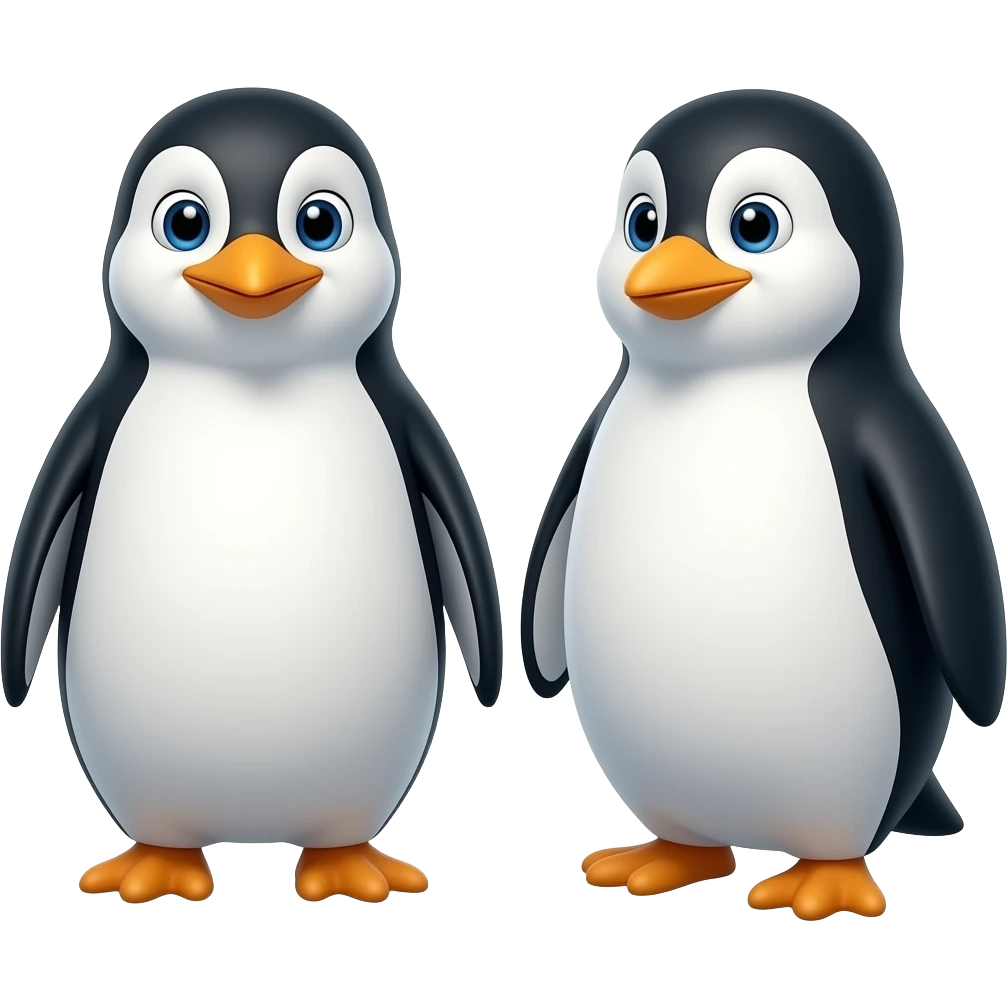 Amor de pinguinos animados emoji