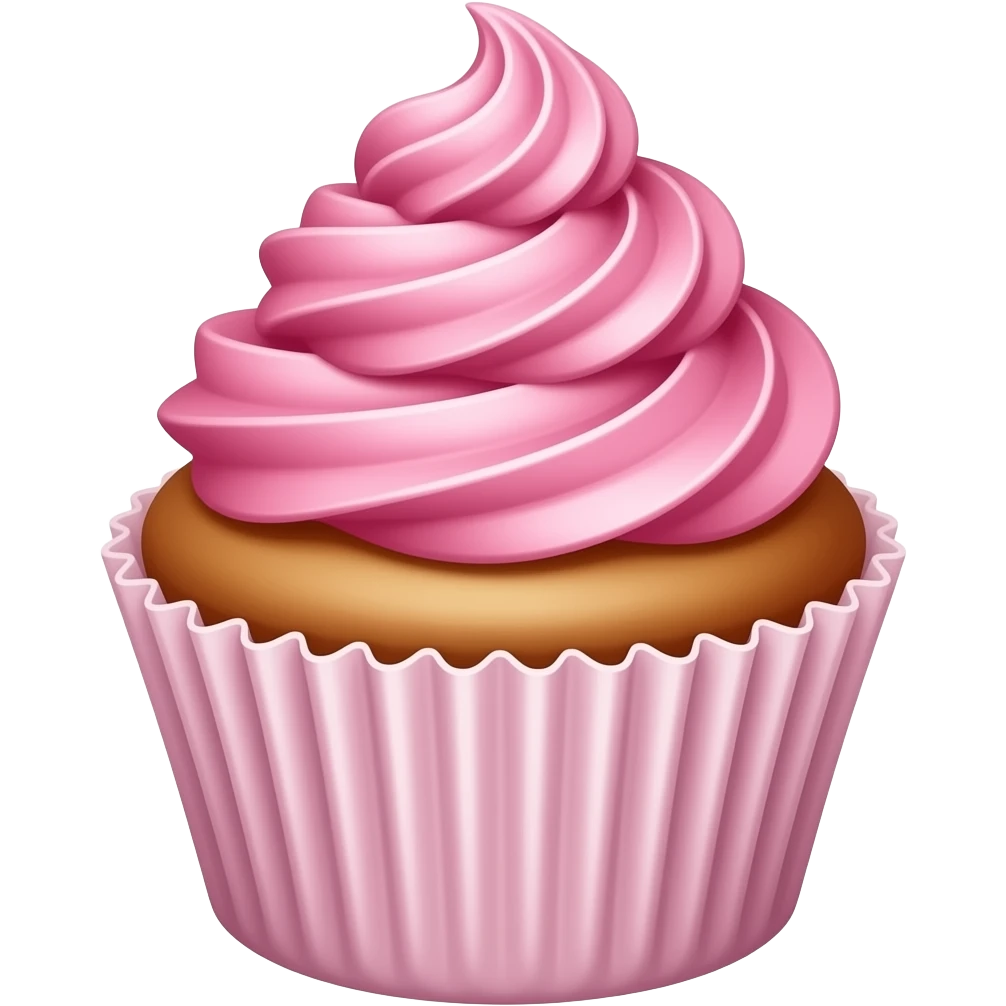Cupcake with pink icing emoji
