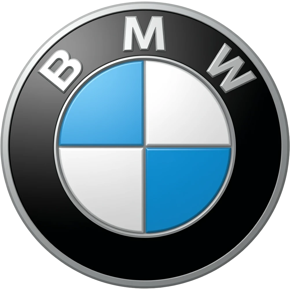 Bmw Many logo so i need to take printout so I need like white an outline should be black. blue inside emoji