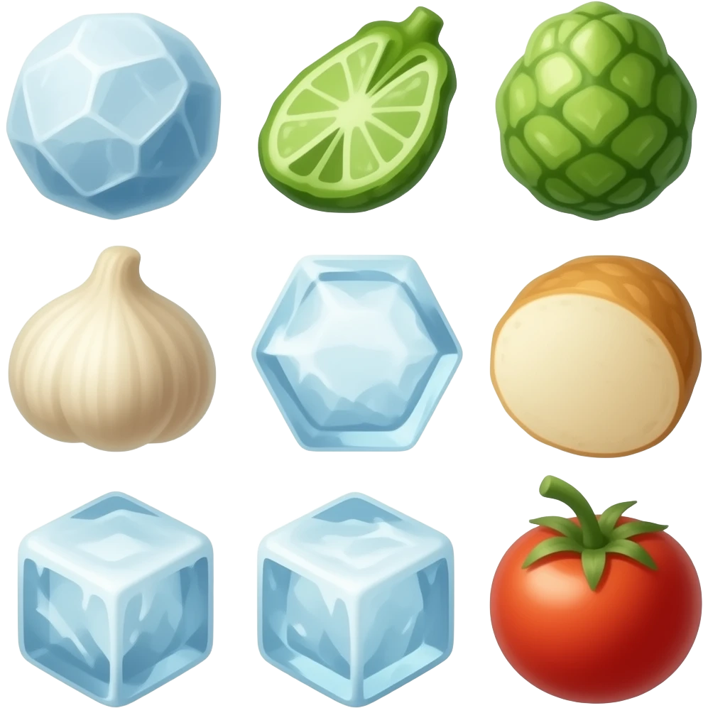 vector flat Frozen Foods emoji