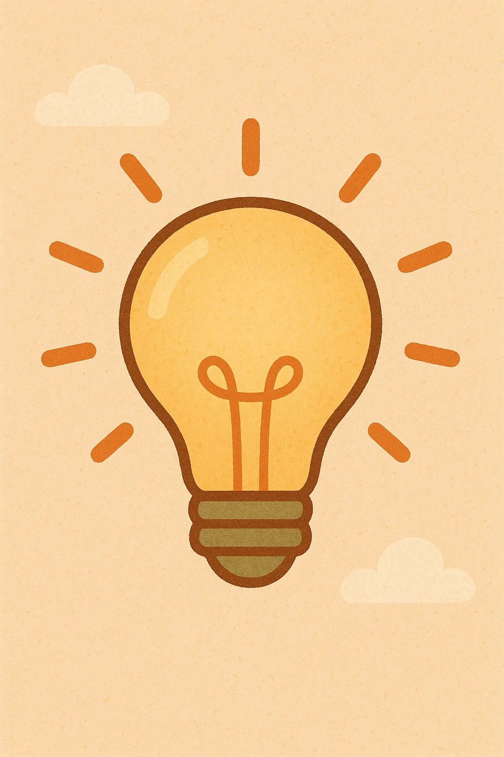 bulb icon, flat color, contemporary, soft edges emoji