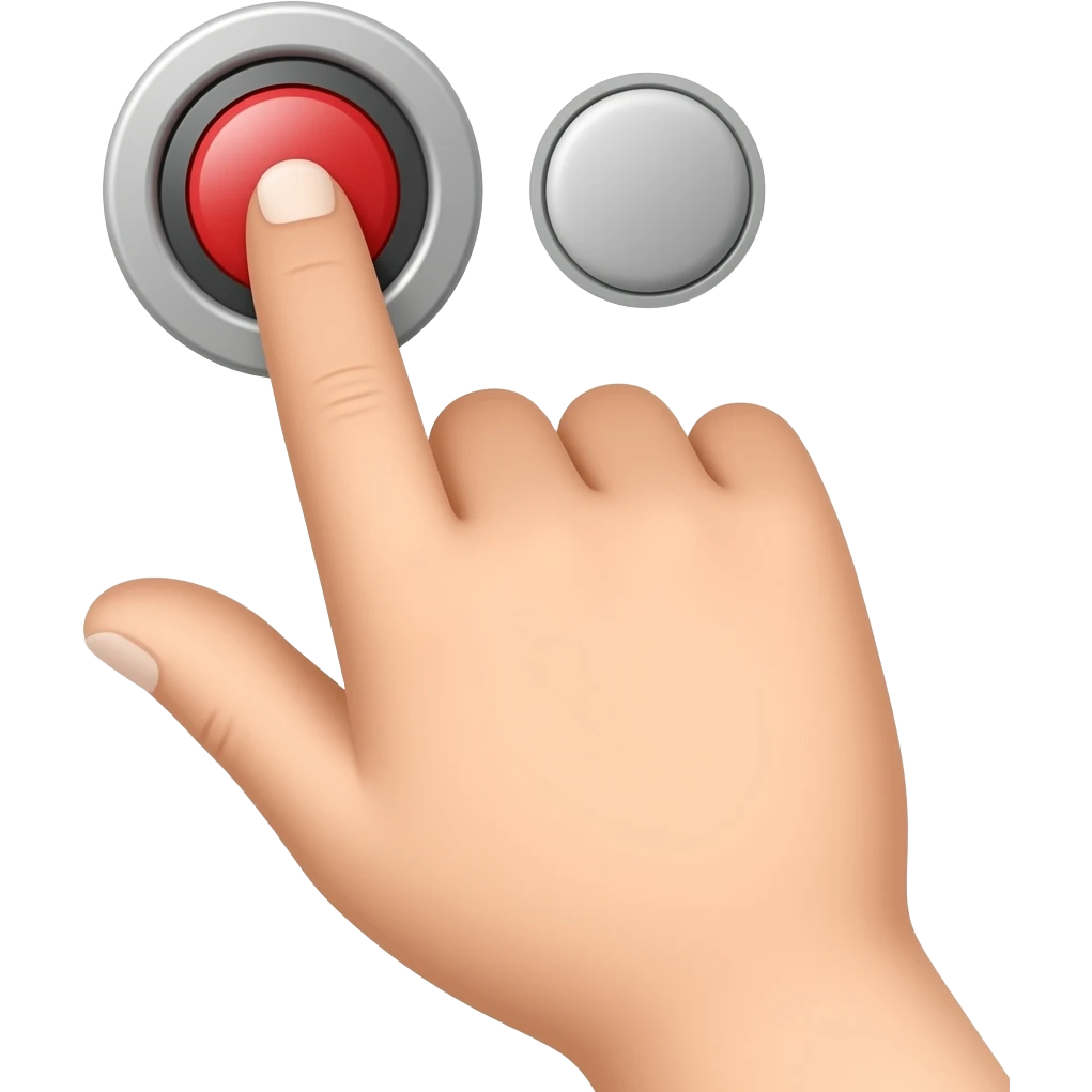 finger presses on emoji