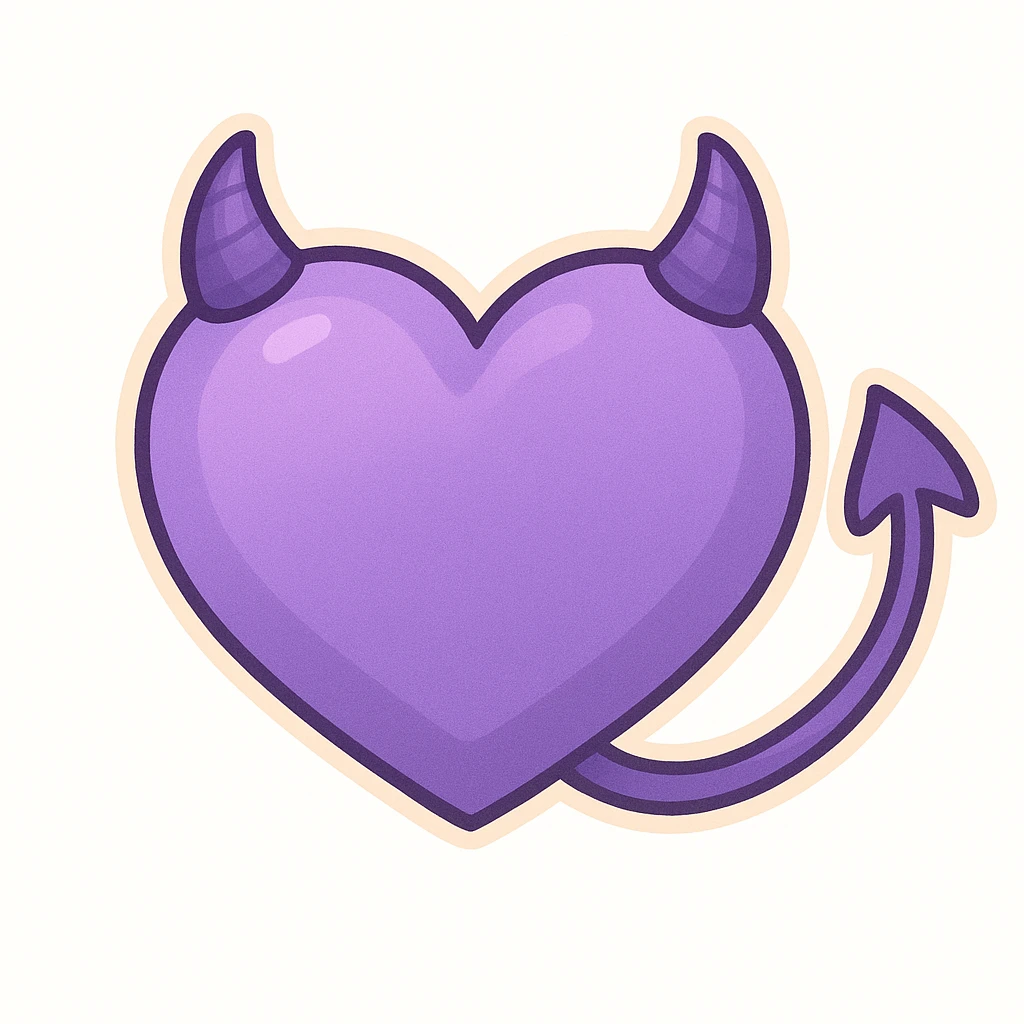 devil heart purple emoji