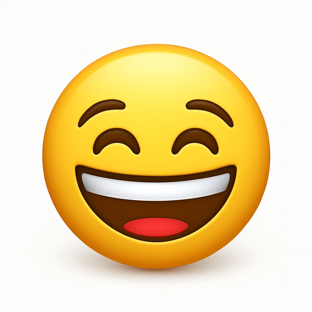 Convert the uploaded image into a 3D Apple-style emoji — preserve the key shapes, colors, and overall composition of the original image. Simplify the forms into clean, rounded cartoon-style elements while keeping the subject recognizable. Apply glossy textures, soft lighting, smooth shading, and render everything in Apple emoji style on a clean white background

 emoji