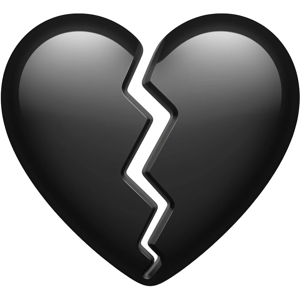 Corazon negro roto emoji
