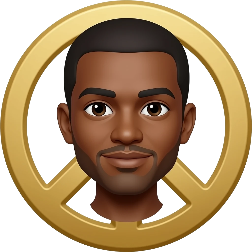 zwart persoon met boedhisties vredessymbool emoji