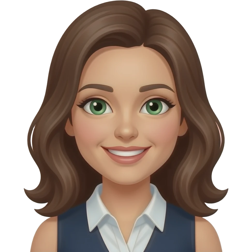 quero uma mulher com cabelo castanho e feliz com olhos verdes e de apaixonada  mais arrumadinha emoji