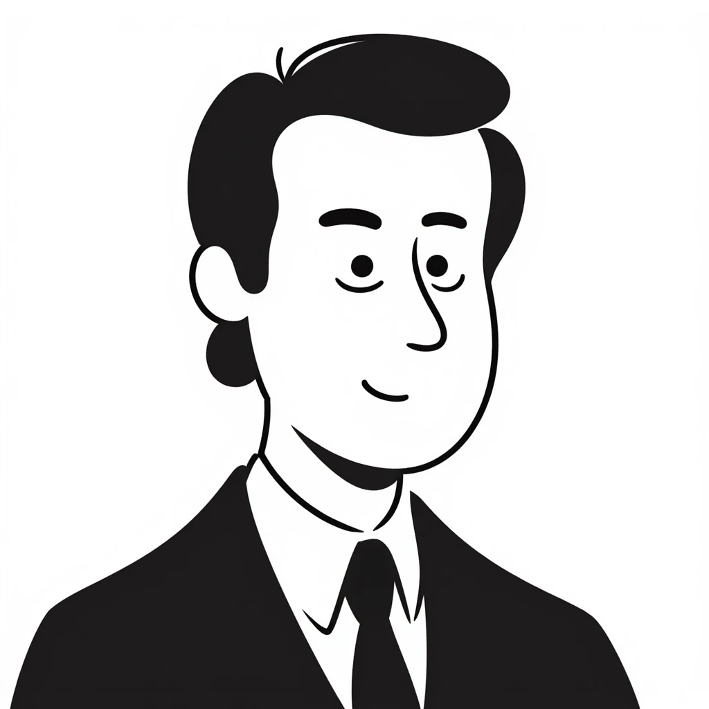 portrait of Deutsch Tamás, Hungarian politician, hand drawn doodle style emoji