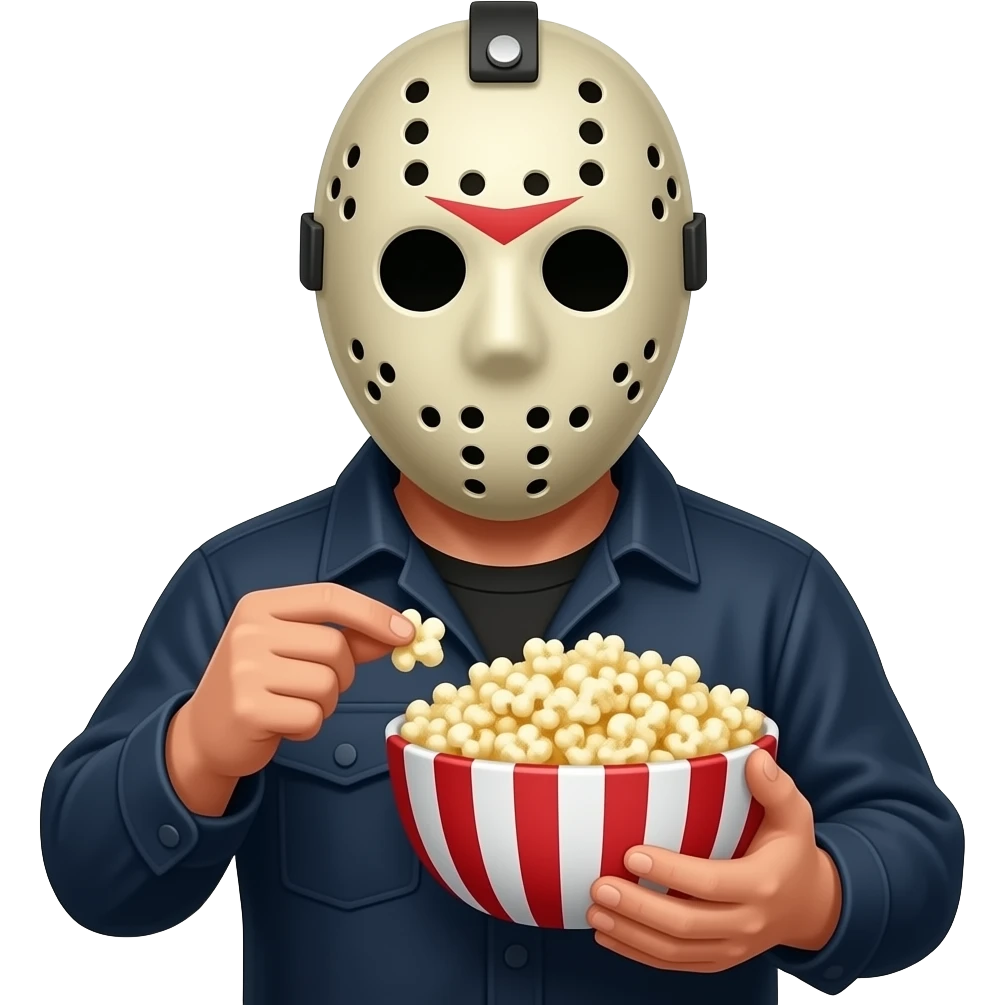 jason voorhees eating popcorn emoji