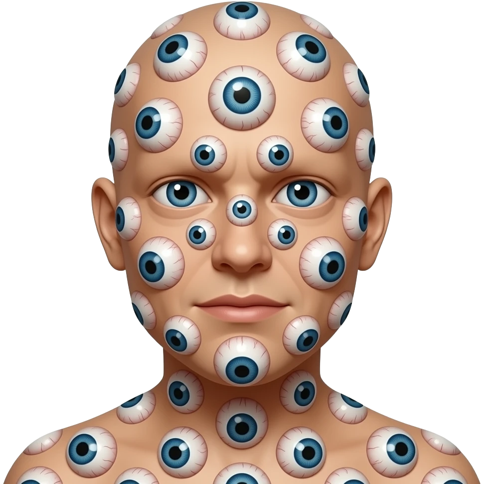 SOME ONE COVERED IN REALALISTIC HUMAN EYEBALLS emoji