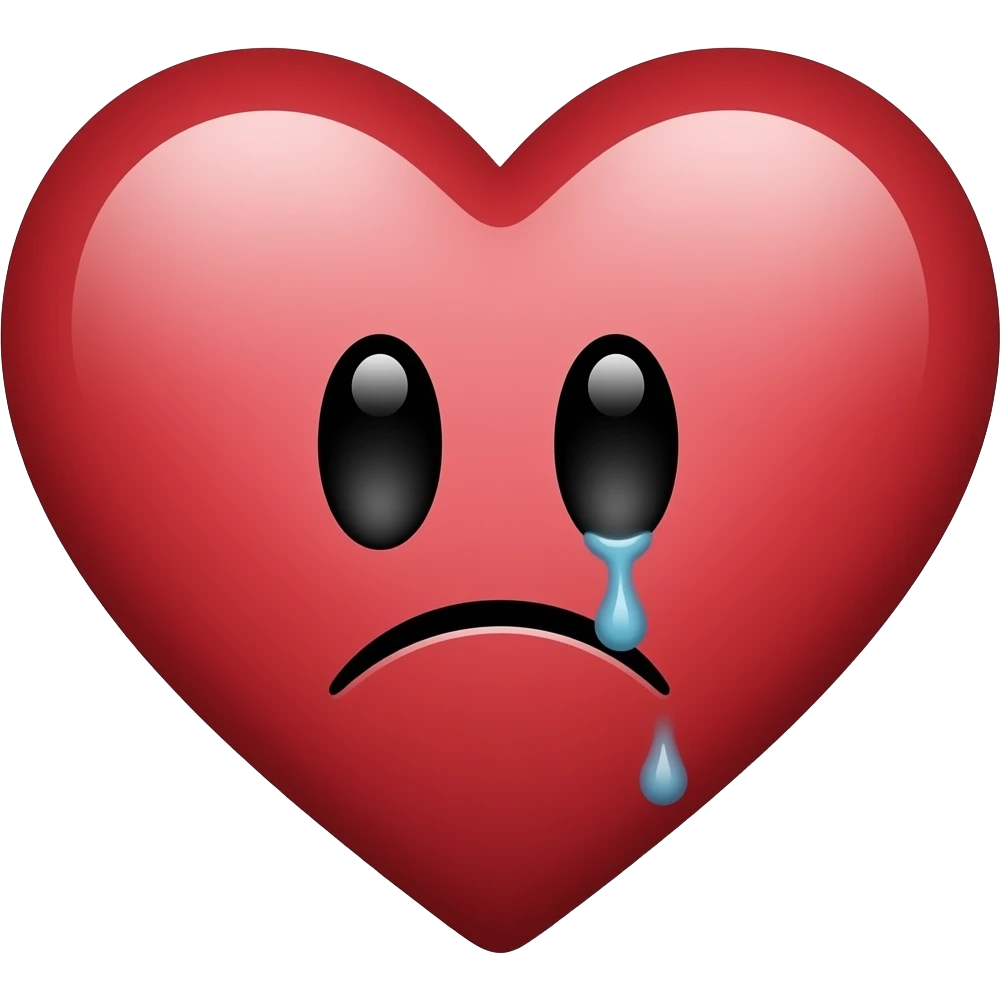 Sad eyes heart emoji