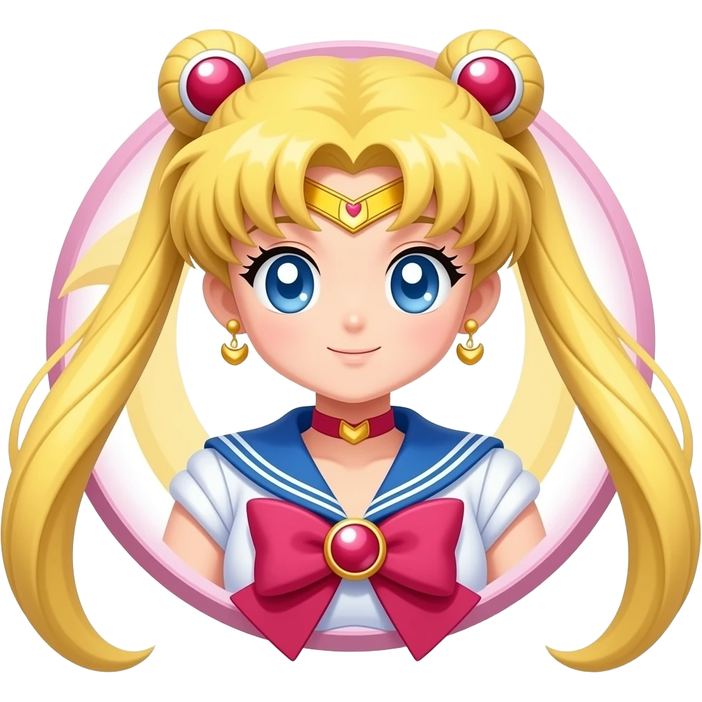 sailor moon transformation brooch pink emoji