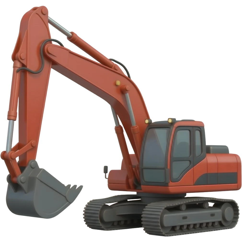 Excavator red emoji