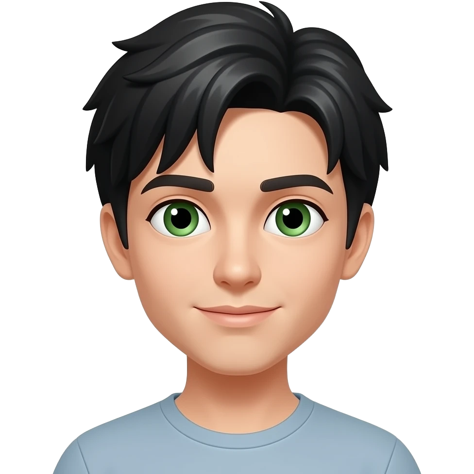 Добавь темные волосы и зеленые глаза emoji