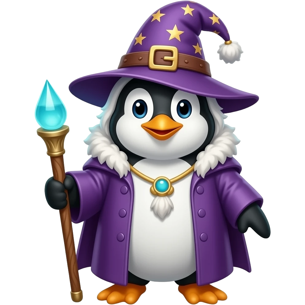 Penguin Wizard emoji
