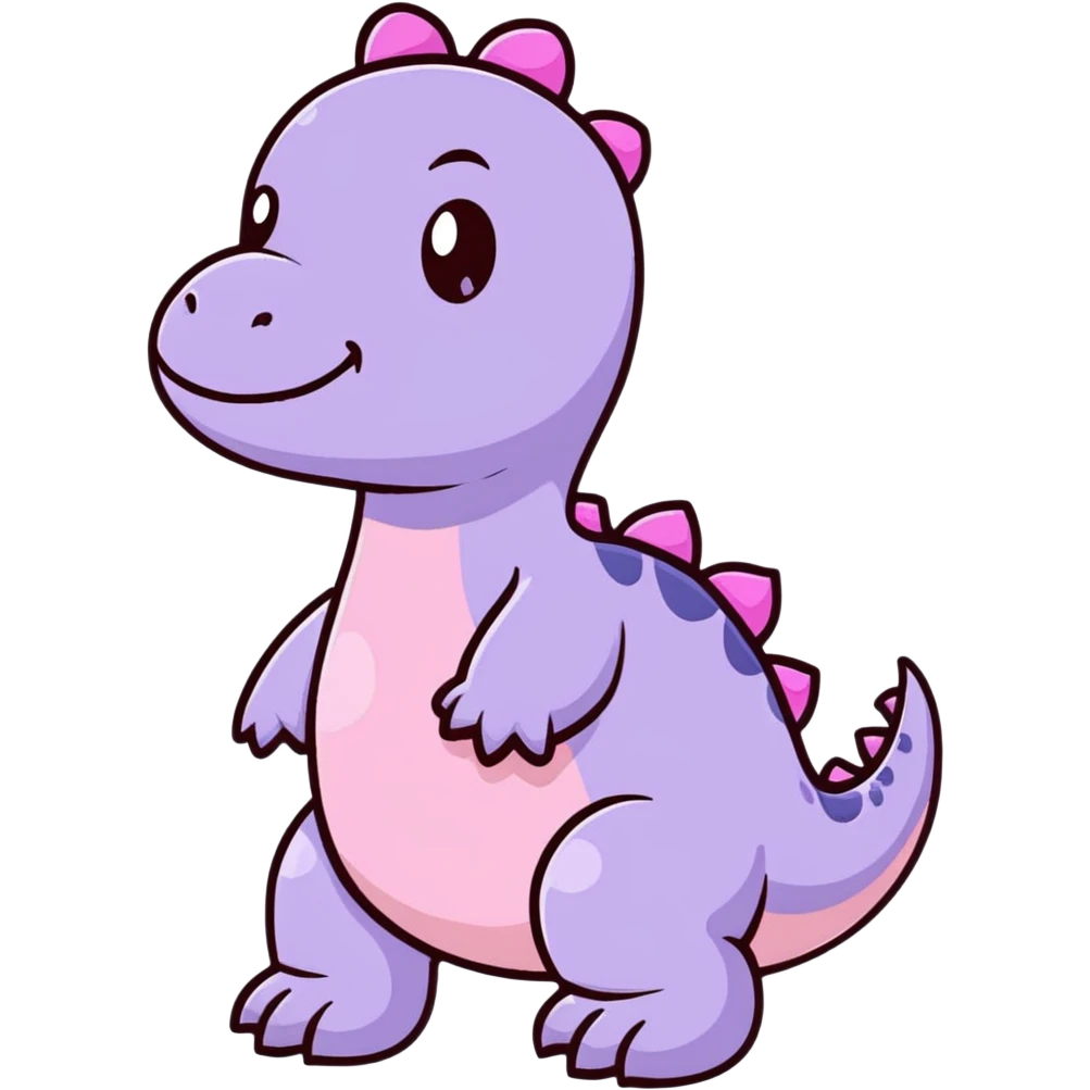 baby dino with pink cheeks emoji