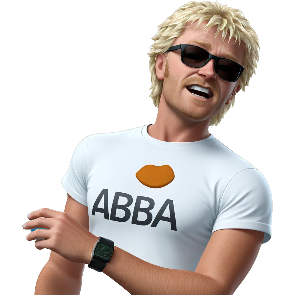 cool guy in white shirt emoji