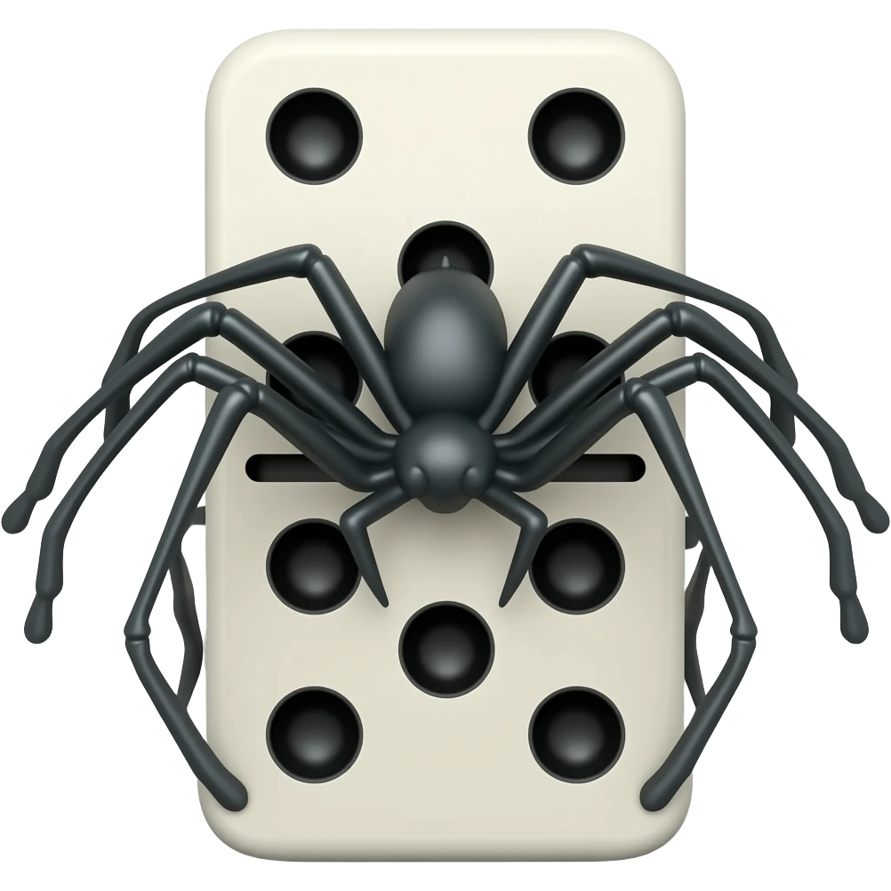 Domino with spiders legs emoji