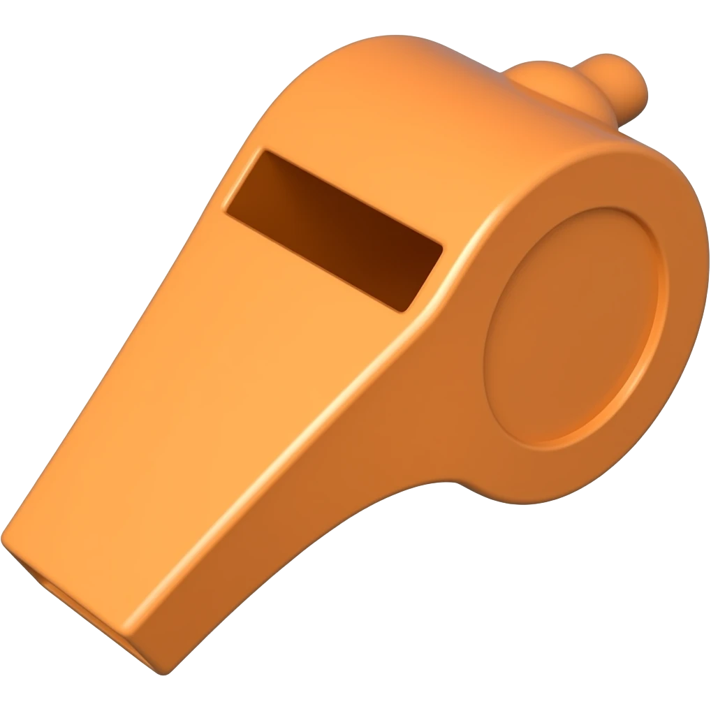 Whistle red yellow red emoji