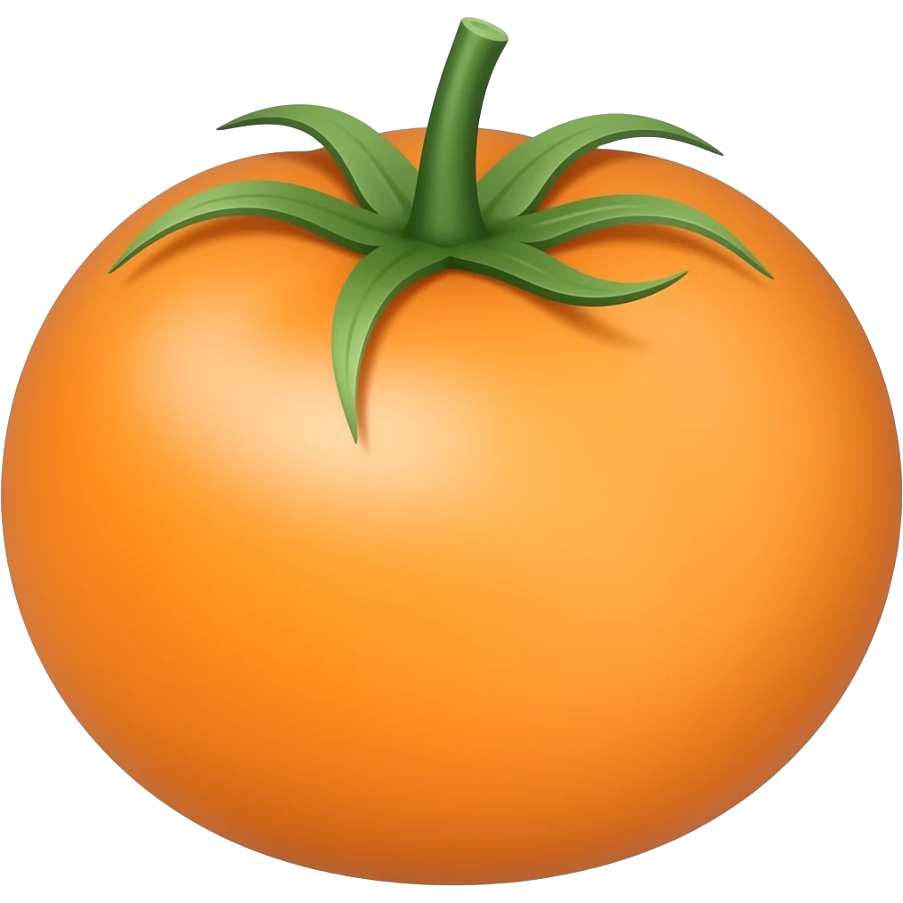 light orange tomato, almost yellow emoji
