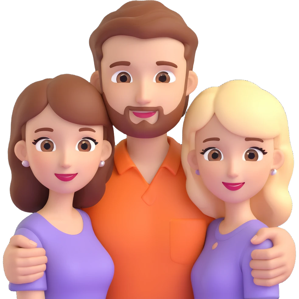 couple posing, close up pose, living room background emoji