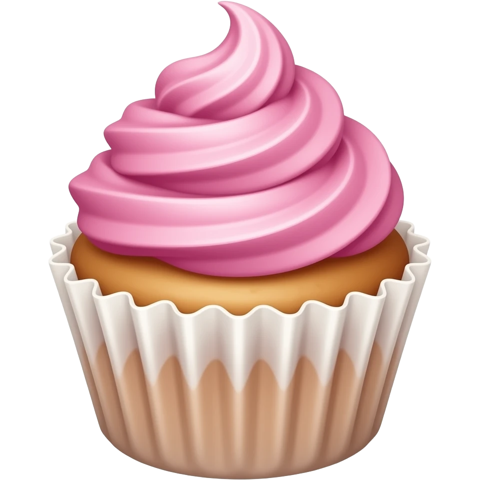 Cupcake with pink icing emoji