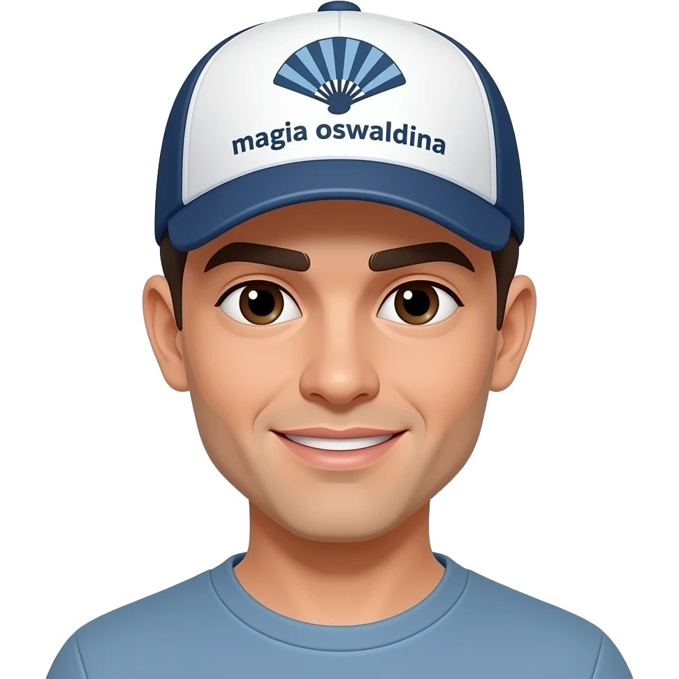 Emoji de barra brava con el nombre magia oswaldina en el gorro emoji