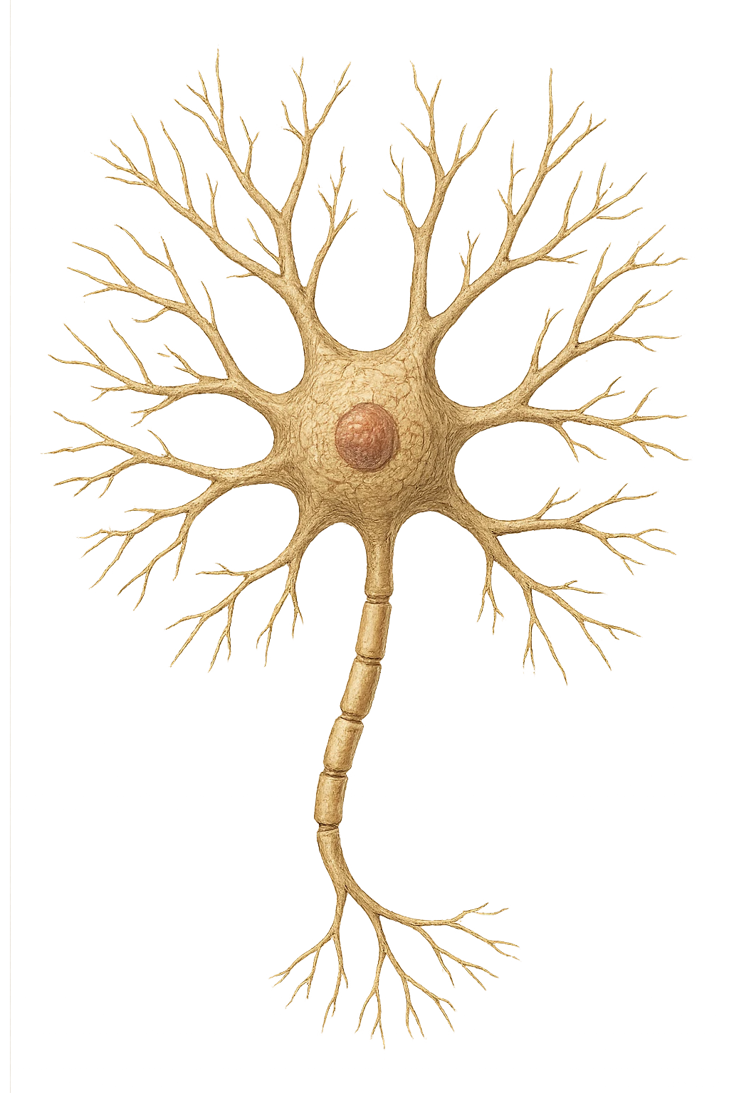 neurone umano anatomico realistico, iperrealistico 4k emoji