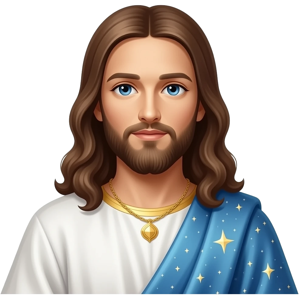 Jesus wearing a celestial robe emoji