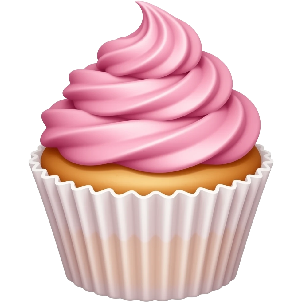 Cupcake with pink icing emoji