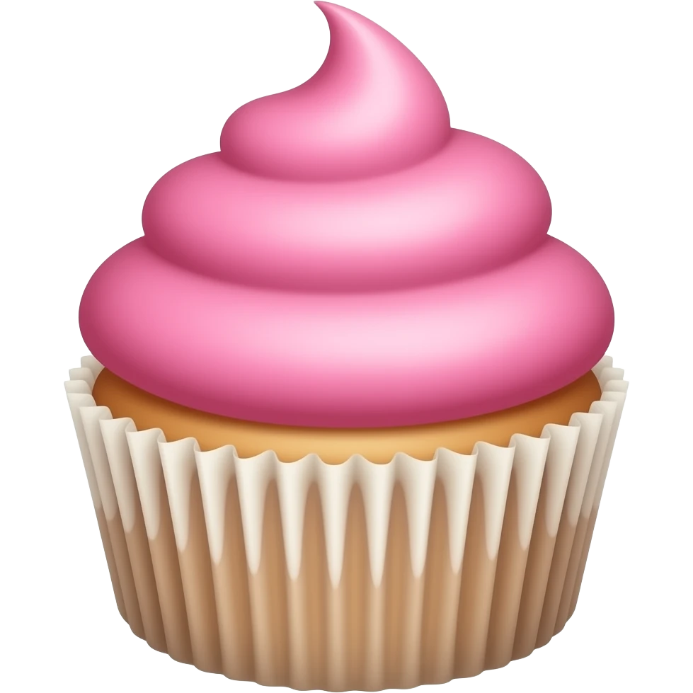 Cupcake with pink icing emoji